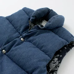 REMI RELIEF Down Wear|Vests^/ Natural Processed Denim Down Vest