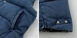 REMI RELIEF Down Wear|Vests^/ Natural Processed Denim Down Vest