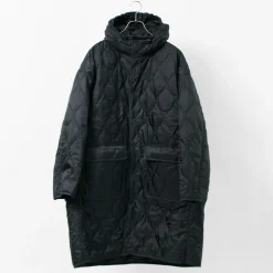 REMI RELIEF Coats^/ Nylon Rip Gourd Quilted Coat Hoodie