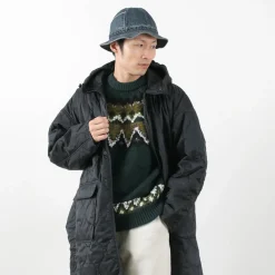 REMI RELIEF Coats^/ Nylon Rip Gourd Quilted Coat Hoodie