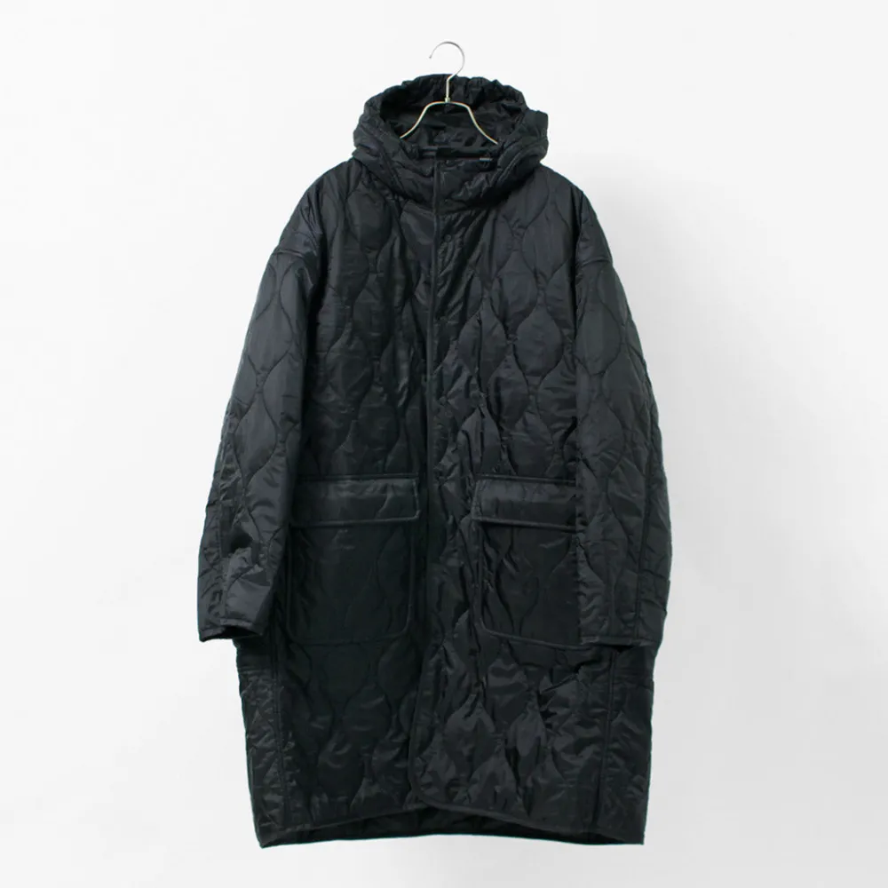 REMI RELIEF Coats^/ Nylon Rip Gourd Quilted Coat Hoodie