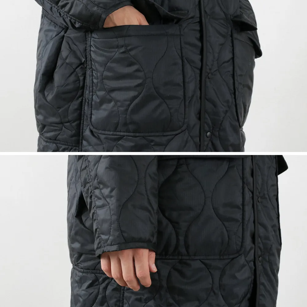REMI RELIEF Coats^/ Nylon Rip Gourd Quilted Coat Hoodie