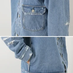 REMI RELIEF Jackets^/ 14OZ DENIM 1st JKT (repaired) blue