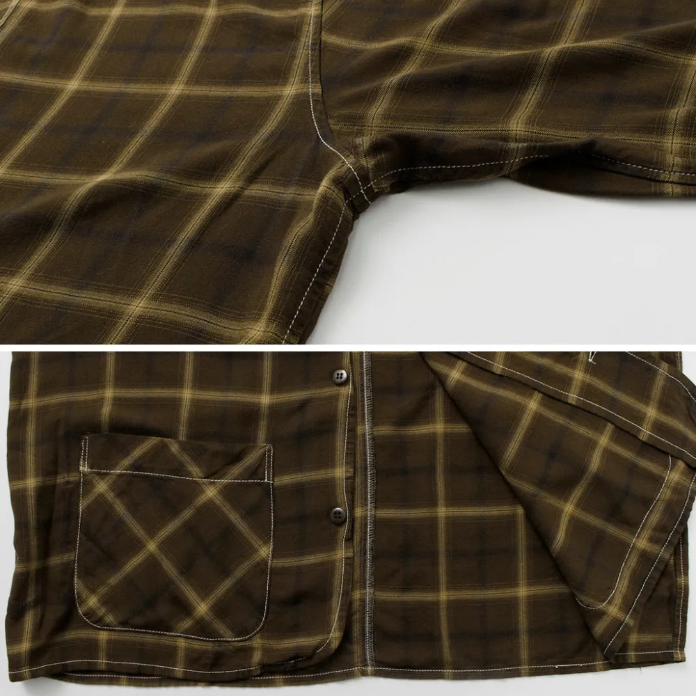 REMI RELIEF Shirts^/ Rayon Plaid Shirt