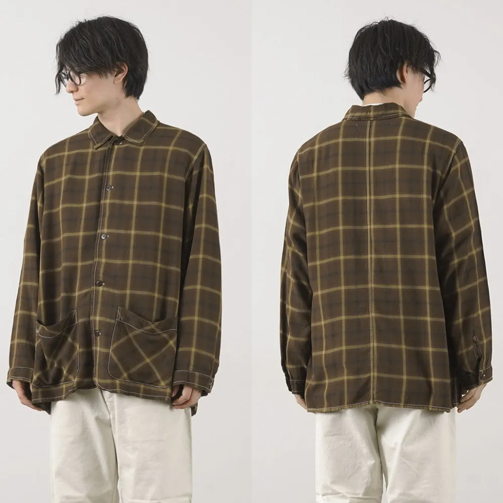 REMI RELIEF Shirts^/ Rayon Plaid Shirt
