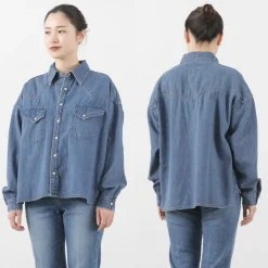 REMI RELIEF Shirts^/ SHORT DENIM WESTERN SHIRT
