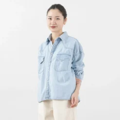 REMI RELIEF Shirts^/ SHORT DENIM WESTERN SHIRT