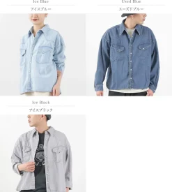 REMI RELIEF Shirts^/ SHORT DENIM WESTERN SHIRT