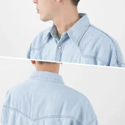 REMI RELIEF Shirts^/ SHORT DENIM WESTERN SHIRT