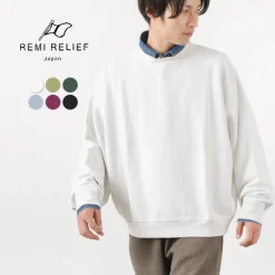 REMI RELIEF Sweatshirts^/ SP Processed Lining BIG Size Crew