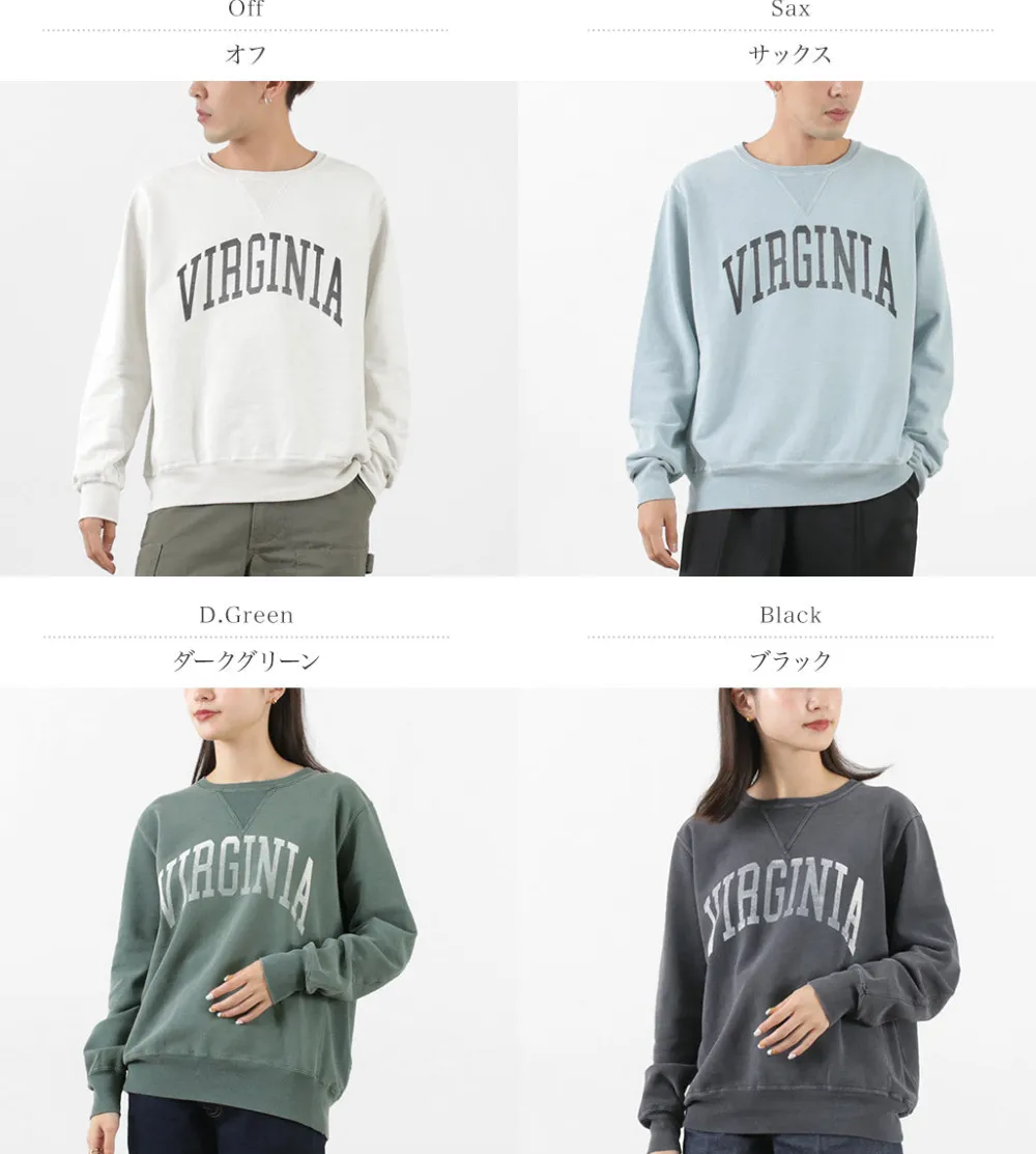 REMI RELIEF Sweatshirts^/ SP processed back pile crew (VIRGINIA) Sweatshirt
