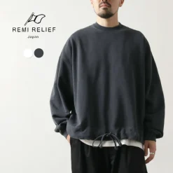 REMI RELIEF Sweatshirts^/ SP Processed Lined Outdoor BIG Size Crew