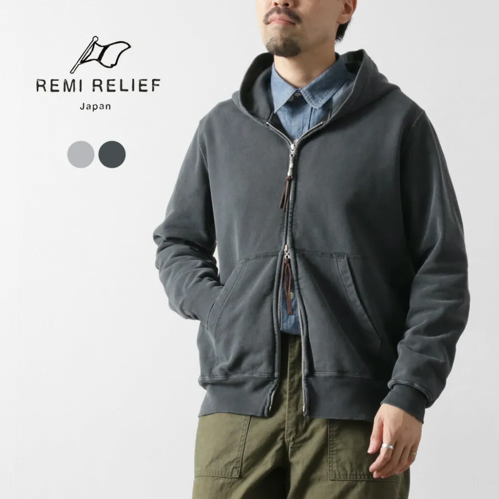 REMI RELIEF Sweatshirts^/ SP processing Pile-lining ZIP Hoodie (Plain)