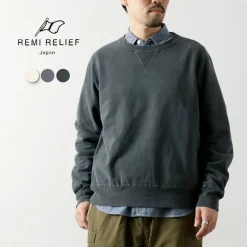 REMI RELIEF Sweatshirts^/ SP-Finished Pile Crew (Solid Color)