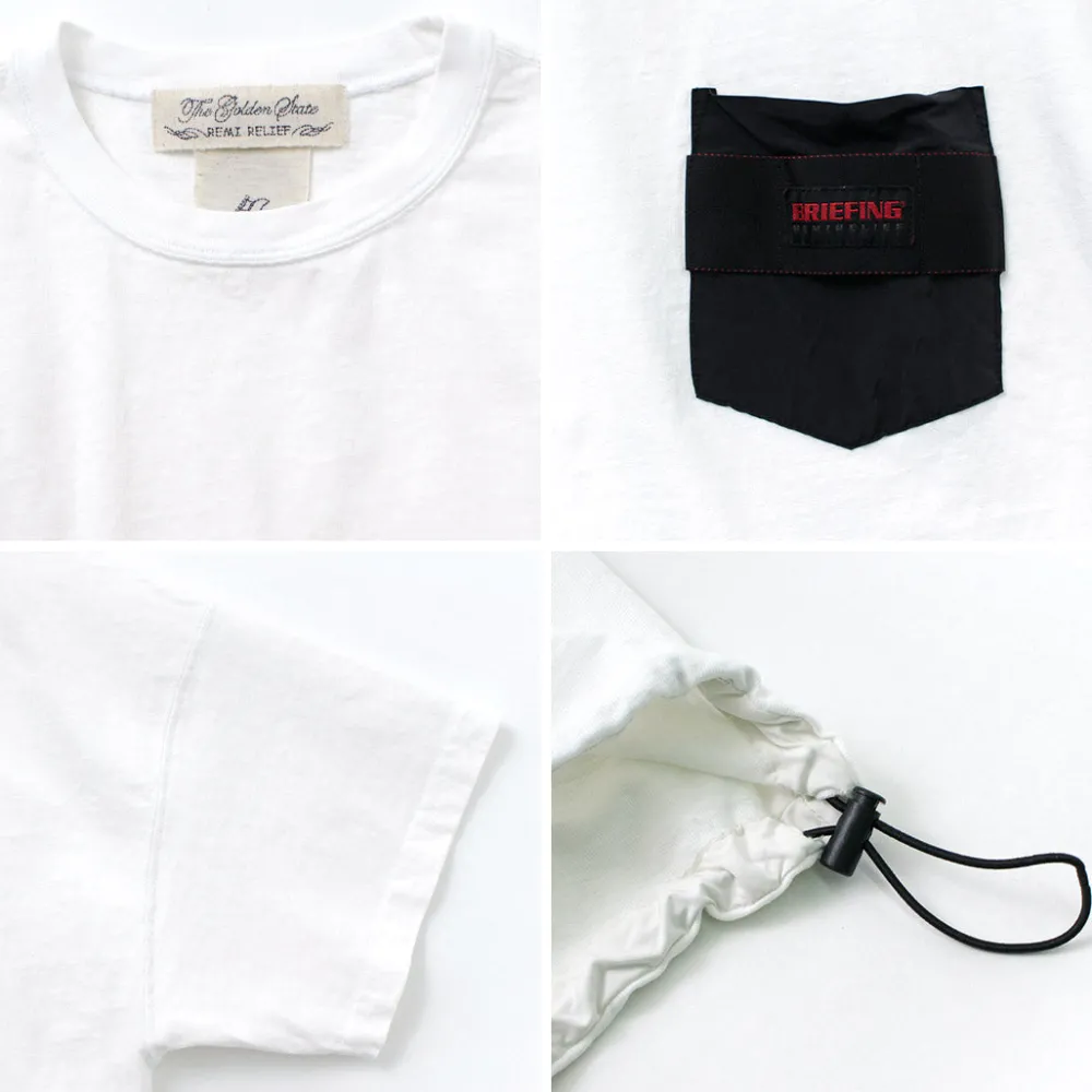 REMI RELIEF T-Shirts^x BRIEFING / Collaboration jersey pocket T-shirt