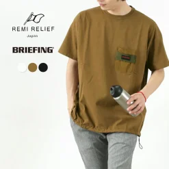 REMI RELIEF T-Shirts^x BRIEFING / Collaboration jersey pocket T-shirt