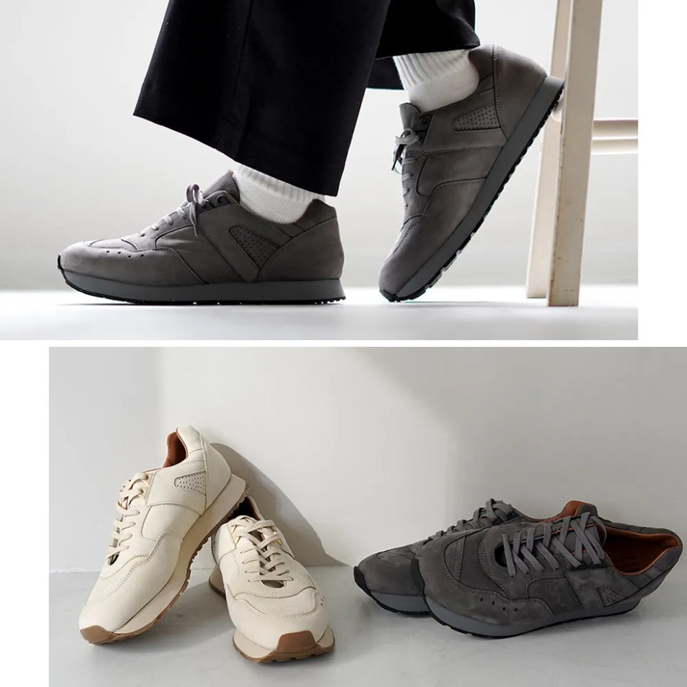 REPRODUCTION OF FOUND Sneakers^/ French Trainers Italian Nubuck Leather