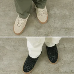 REPRODUCTION OF FOUND Sneakers^/ German military trainers half cut shrink leather Sneaker