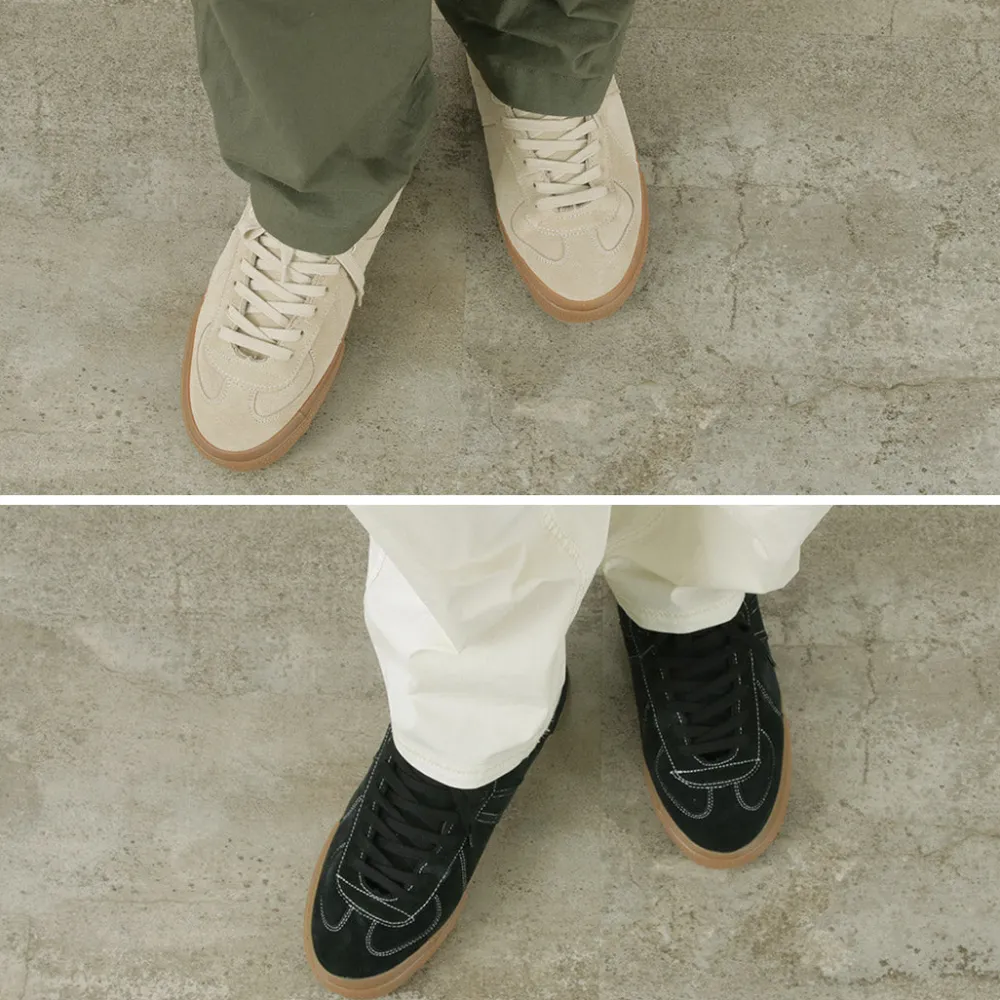 REPRODUCTION OF FOUND Sneakers^/ German military trainers half cut shrink leather Sneaker