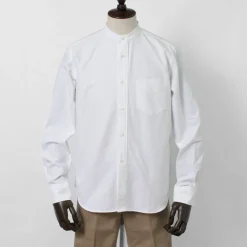 ROCOCO Shirts^/ American Ox Band Collar Shirt