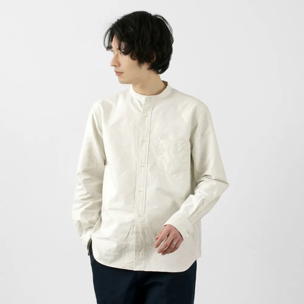 ROCOCO Shirts^/ American Ox Band Collar Shirt