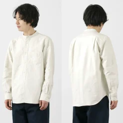 ROCOCO Shirts^/ American Ox Band Collar Shirt