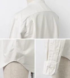 ROCOCO Shirts^/ American Ox Band Collar Shirt