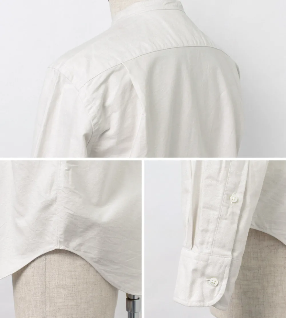 ROCOCO Shirts^/ American Ox Band Collar Shirt