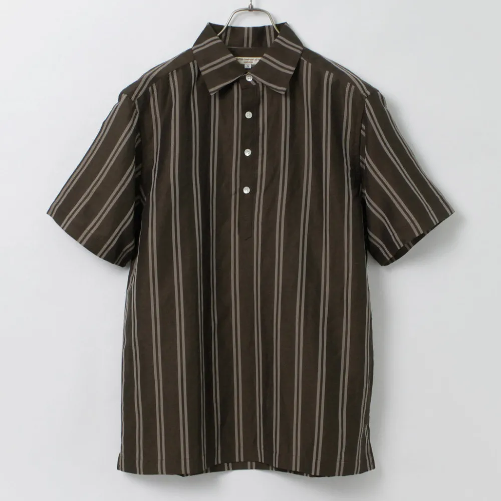 ROCOCO Shirts^/ Cupro linen woven poloshirt