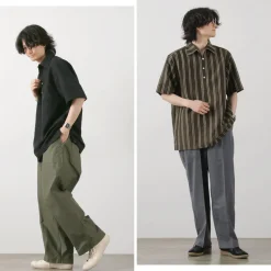 ROCOCO Shirts^/ Cupro linen woven poloshirt