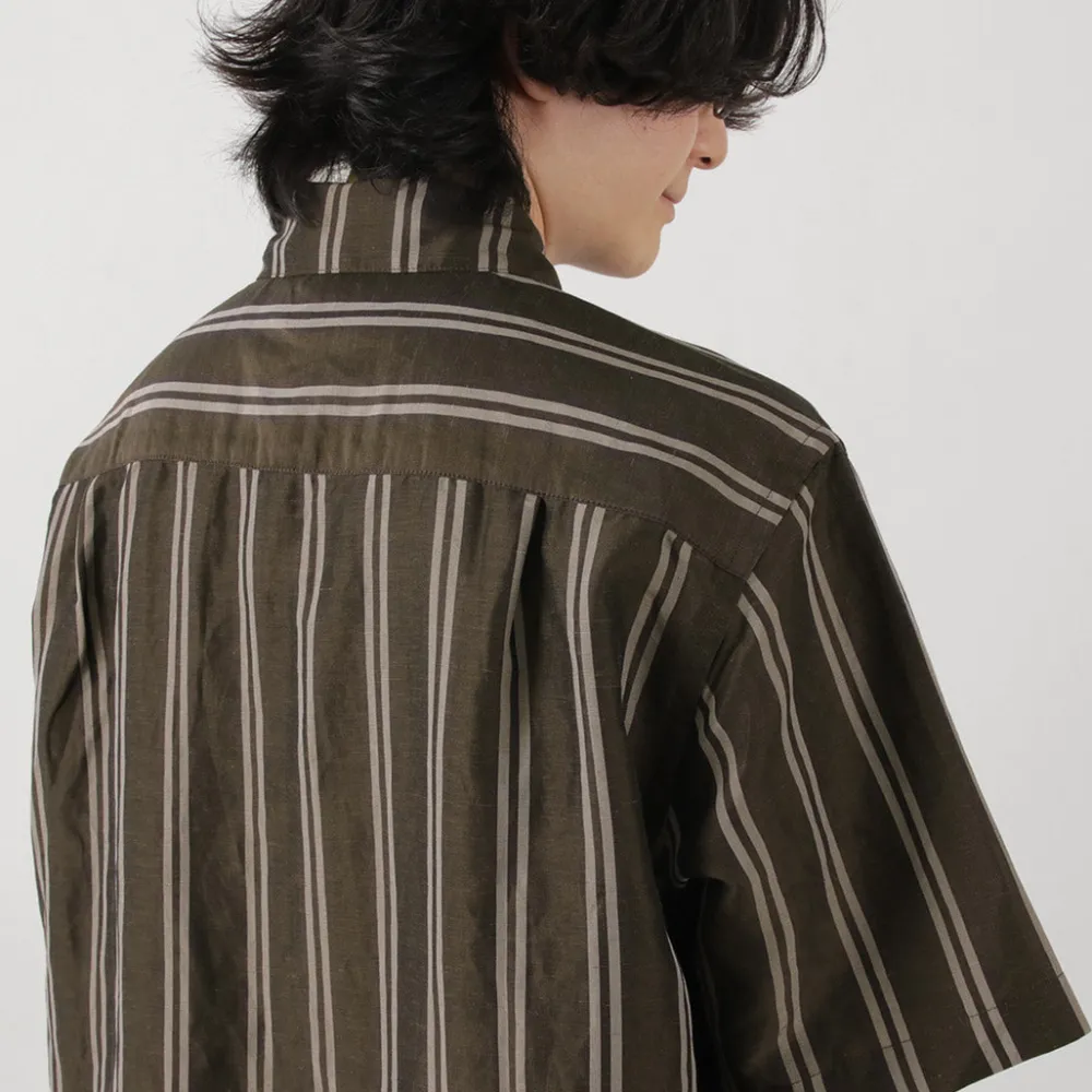 ROCOCO Shirts^/ Cupro linen woven poloshirt