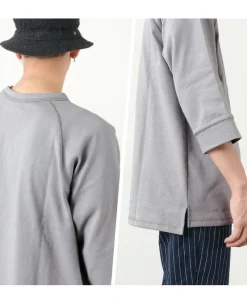 ROCOCO T-Shirts^/ Hemmed Jersey Cotton Crew Neck Cut & Sew