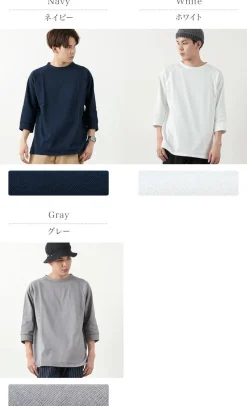 ROCOCO T-Shirts^/ Hemmed Jersey Cotton Crew Neck Cut & Sew