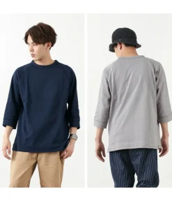 ROCOCO T-Shirts^/ Hemmed Jersey Cotton Crew Neck Cut & Sew