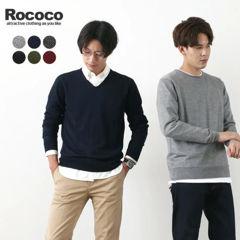 ROCOCO Knits^/ Italian Extra Fine Merino Wool 14GG High Gauge Knits