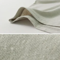 ROCOCO T-Shirts^/ Linen Cotton Key Neck T-Shirt