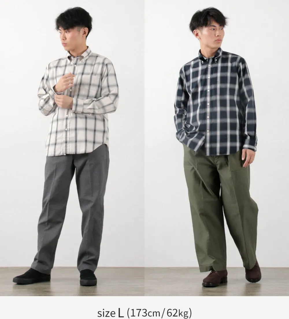 ROCOCO Shirts^/ Ombre Check Button Down Shirt Classic Fit