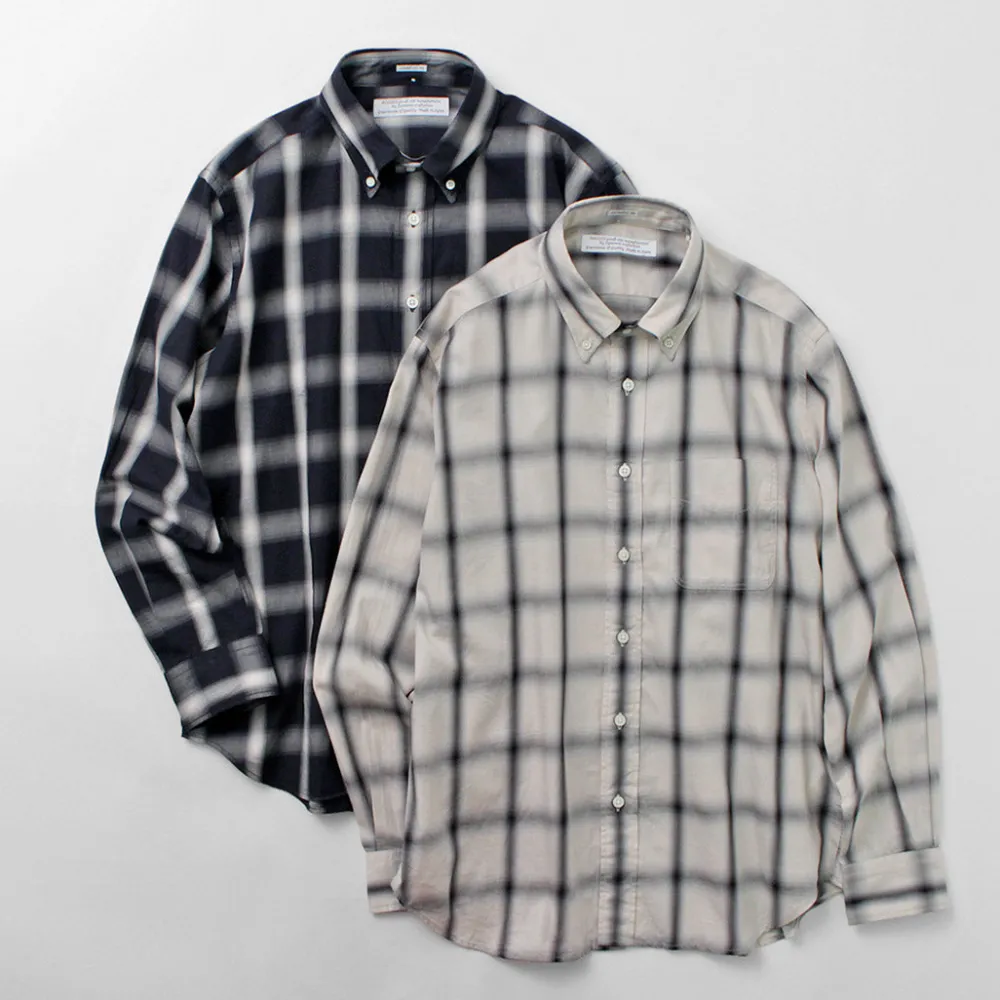 ROCOCO Shirts^/ Ombre Check Button Down Shirt Classic Fit