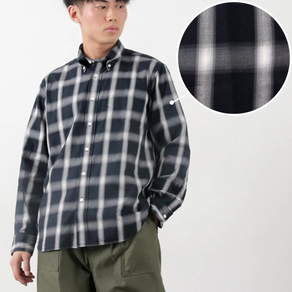ROCOCO Shirts^/ Ombre Check Button Down Shirt Classic Fit