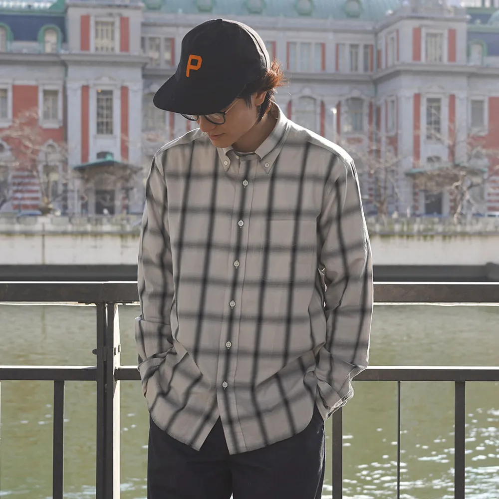 ROCOCO Shirts^/ Ombre Check Button Down Shirt Classic Fit