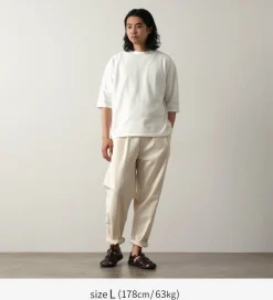 ROCOCO T-Shirts^/ Pique 3/4 Sleeve T-Shirt