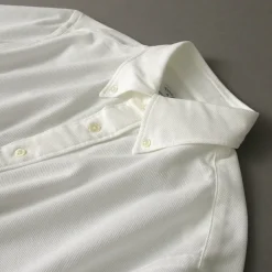 ROCOCO Shirts^/ Pique Short Sleeve Button Down Shirt