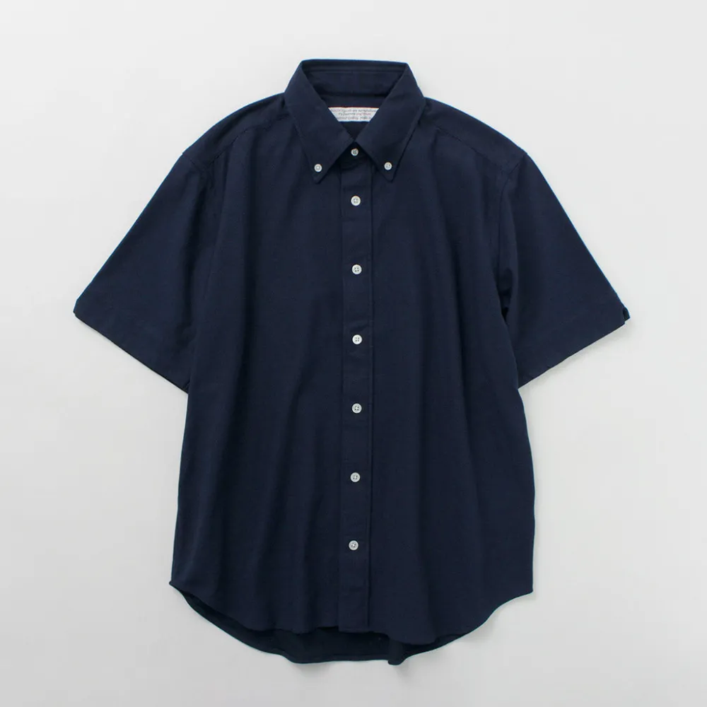 ROCOCO Shirts^/ Pique Short Sleeve Button Down Shirt