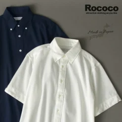 ROCOCO Shirts^/ Pique Short Sleeve Button Down Shirt