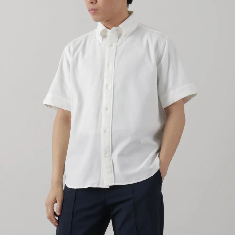 ROCOCO Shirts^/ Pique Short Sleeve Button Down Shirt