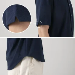 ROCOCO Shirts^/ Pique Short Sleeve Button Down Shirt