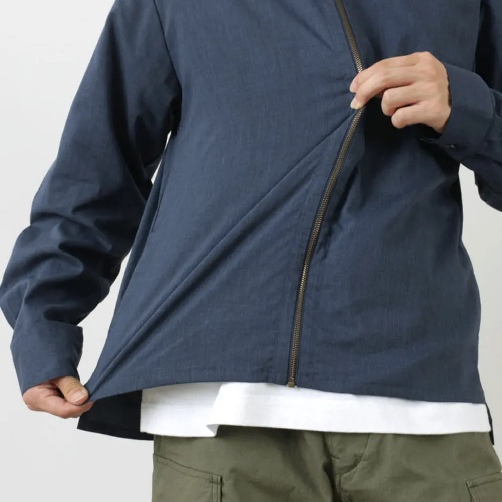 ROCOCO Cardigans^/ Polylammy Coolmax stretch collarless shirt cardigan