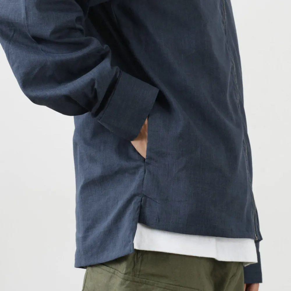 ROCOCO Cardigans^/ Polylammy Coolmax stretch collarless shirt cardigan