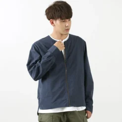 ROCOCO Cardigans^/ Polylammy Coolmax stretch collarless shirt cardigan