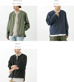 ROCOCO Cardigans^/ Polylammy Coolmax stretch collarless shirt cardigan